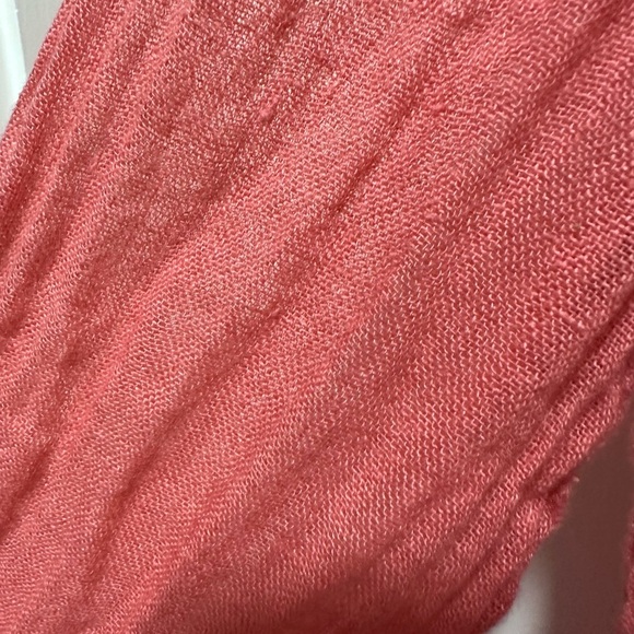 Eileen Fisher 100% Linen Coral Button Front Blouse Top Size M - Picture 6 of 6